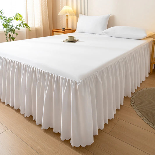 Cubrecama Elegante con Faldón Plisado